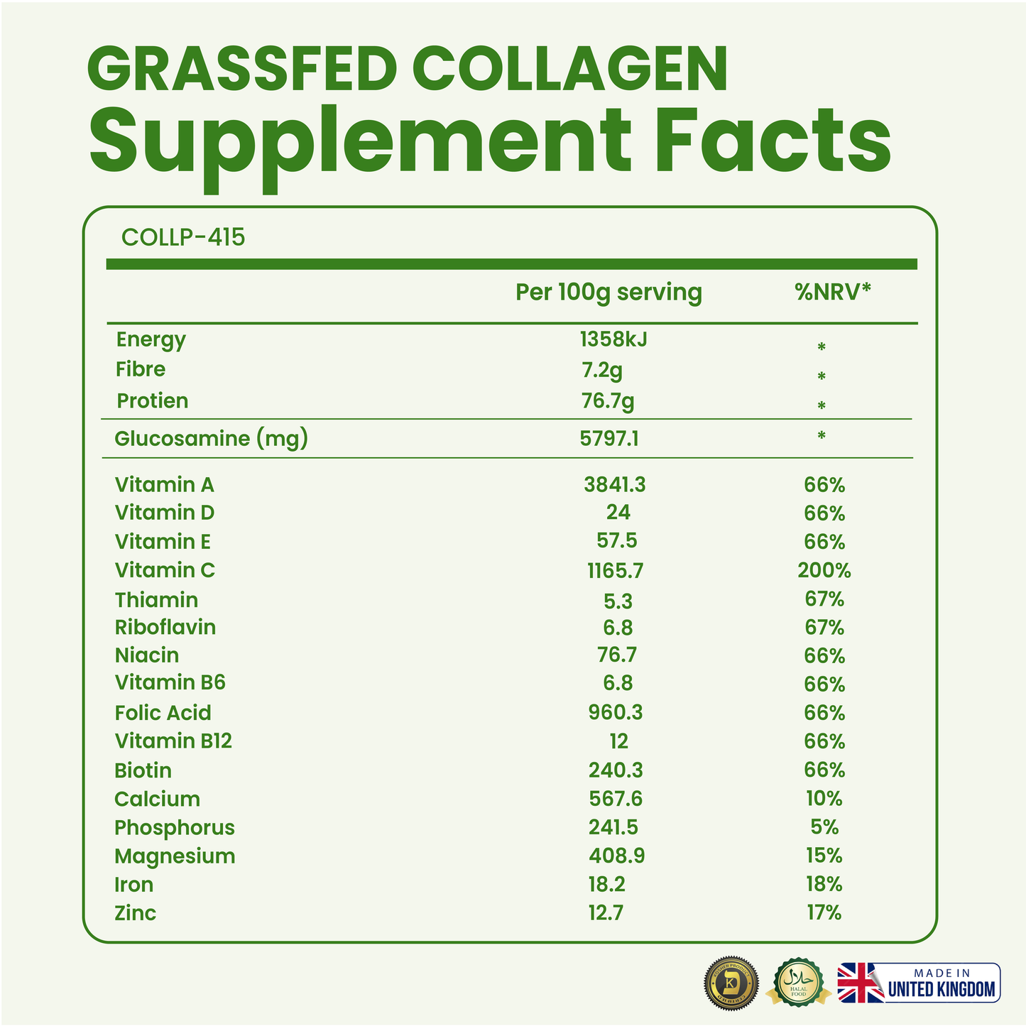 Bovine Collagen Powder